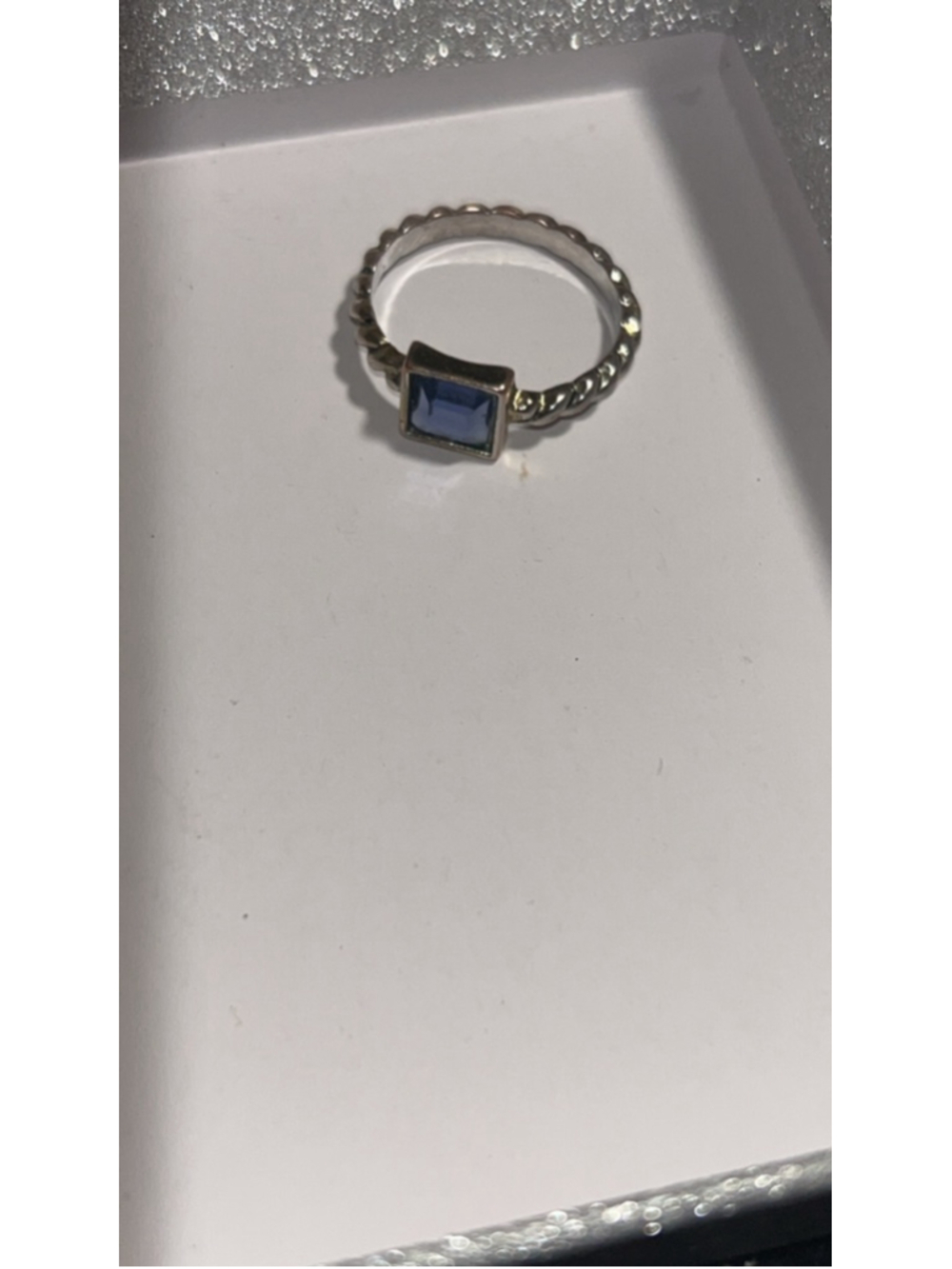 Women's Unbranded Silver Tone Ring with Blue Stone